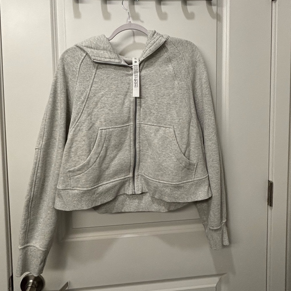 Lululemon Athletica Light Gray Zip-Up Scuba